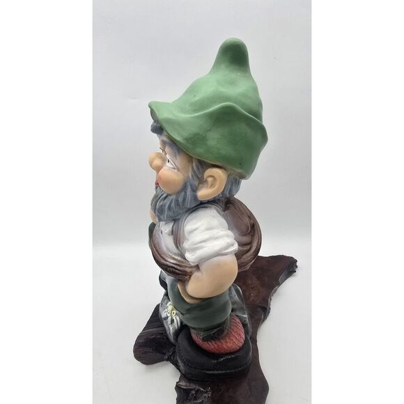 Vintage Garden Gnome Mountaineer Hiker Dwarf 11" Rubber Figure Made West Germany - Picture 9 of 11